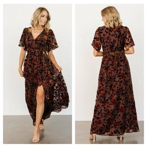 Baltic Born Uma Velvet Maxi Dress New Without Tags